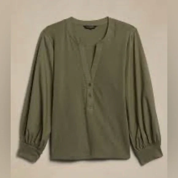 Banana Republic 3/4 Puff Sleeve Top - Picture 2 of 3